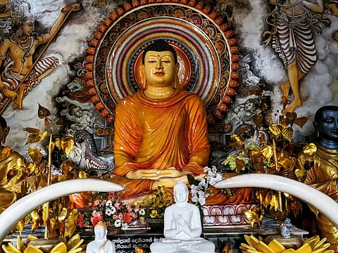 A buddha temple in Sri Lanka