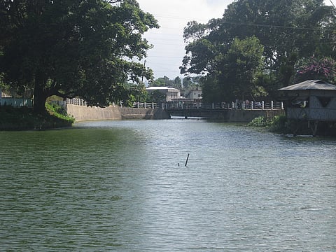 The tranquil waters of the lake