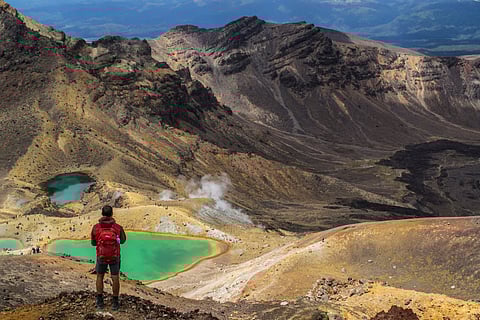 The volcanic landscape of Tongariro Alpine Crossing