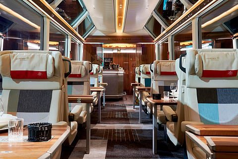 The interiors of Glacier Express