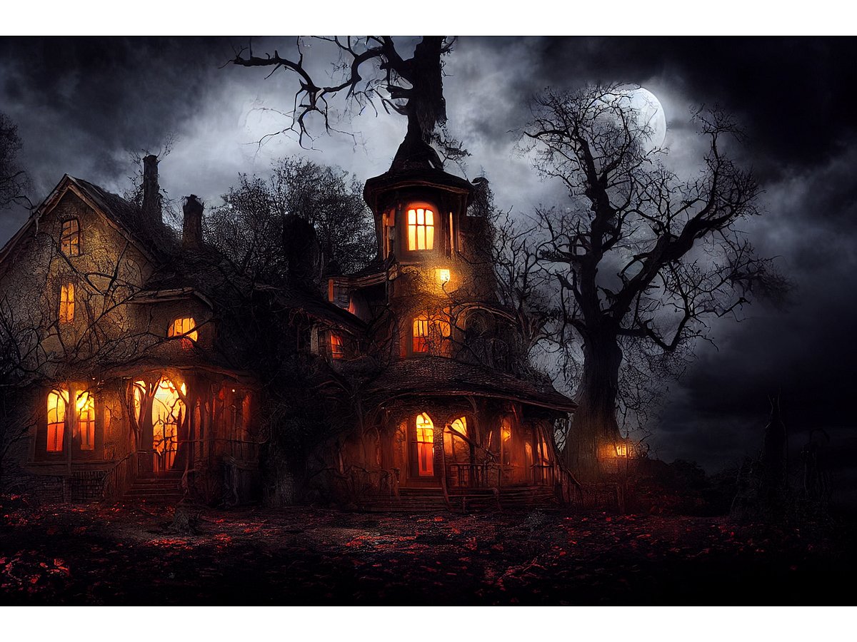 Spooky Halloween house in Transylvania