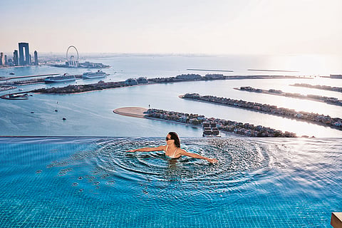 Aura Skypool Lounge offers unparalleled views of the Dubai skyline