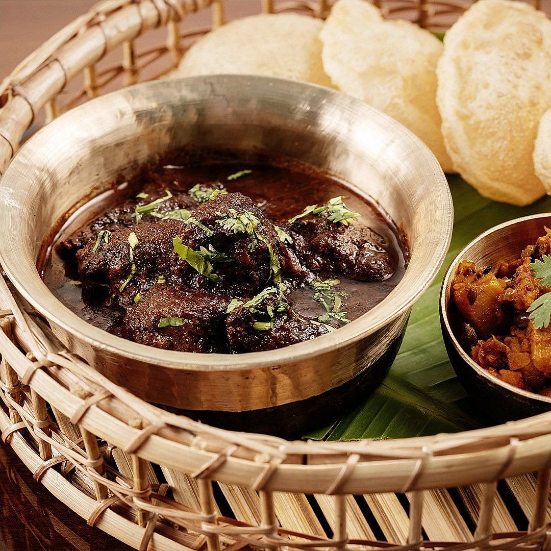 Bengali dish Poda Mangsho (a type of mutton curry)