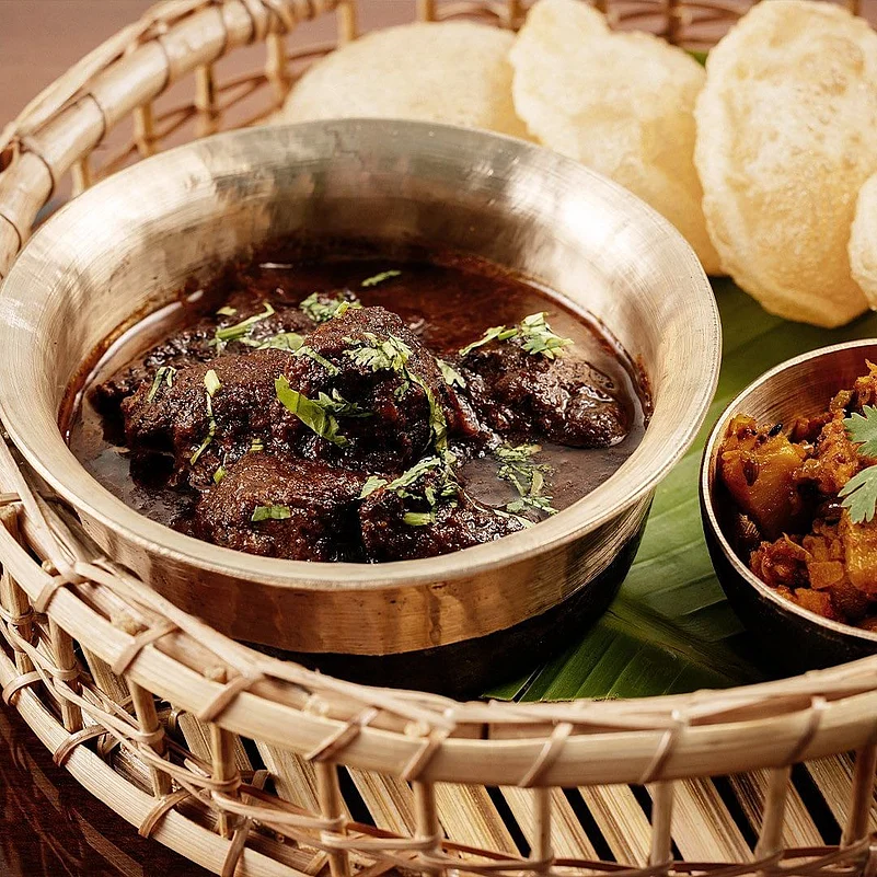Bengali dish Poda Mangsho (a type of mutton curry)