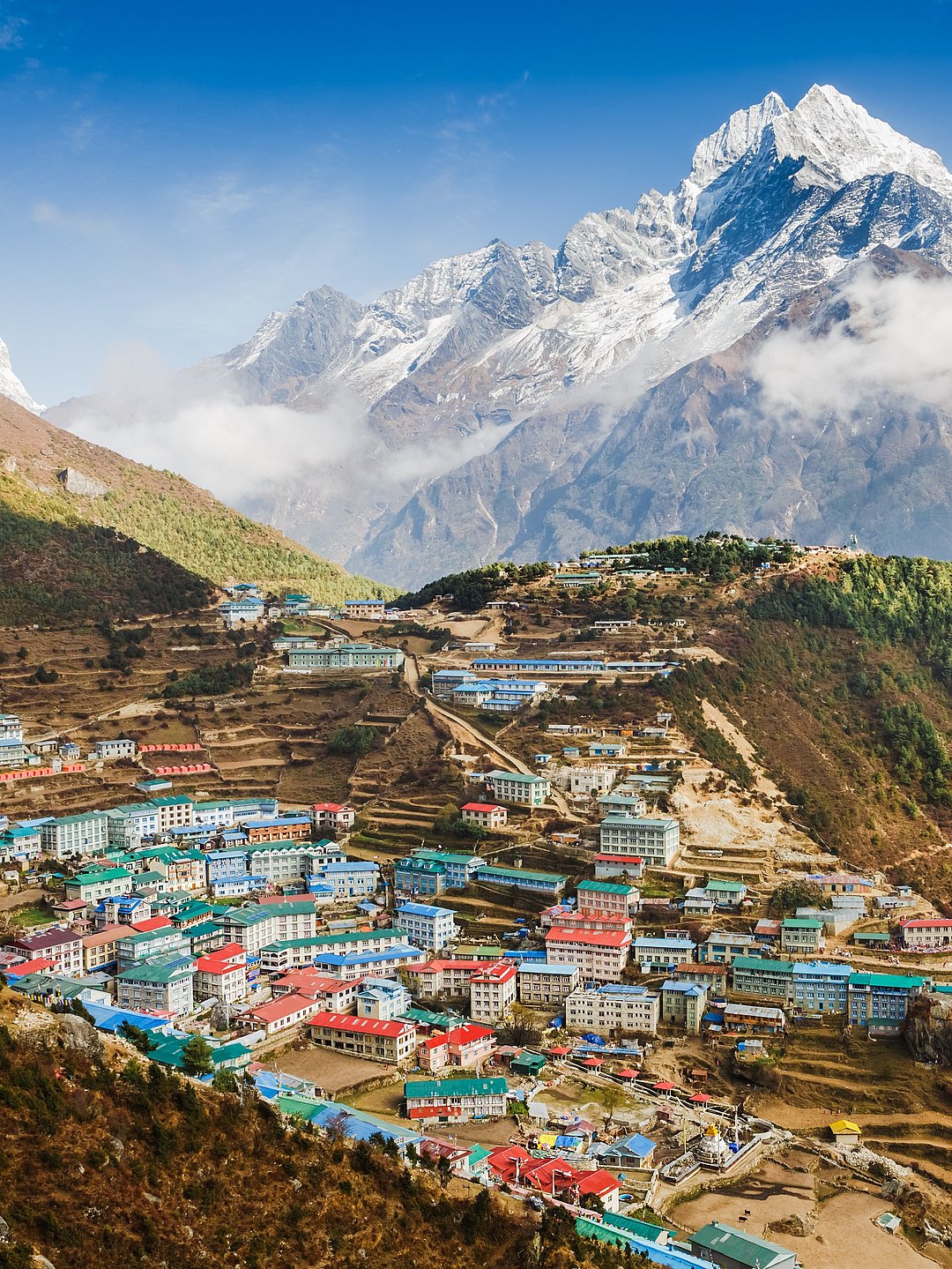 View on Namche Bazar, Khumbu district