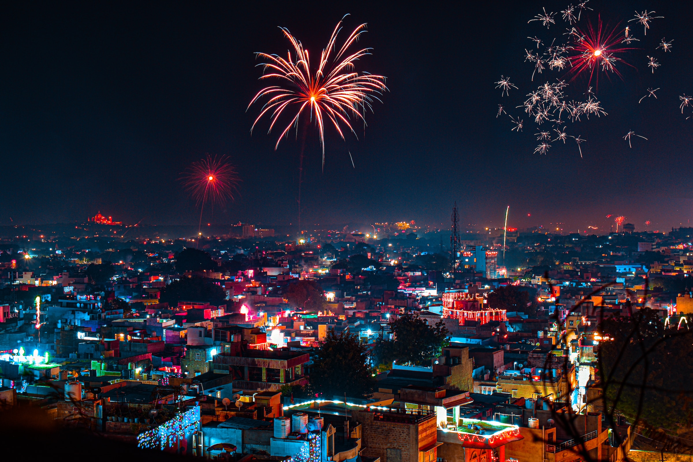 A Diwali skyline