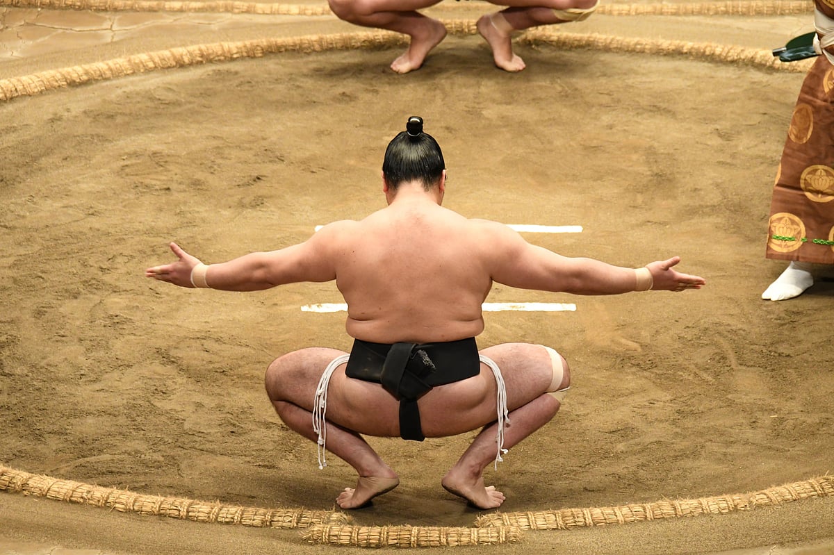 Sumo Sport man On the final round day of Japan