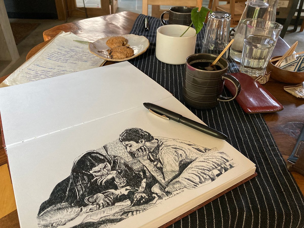 As the pandemic started to ease, Roy began frequenting cafes where she could sketch for hours