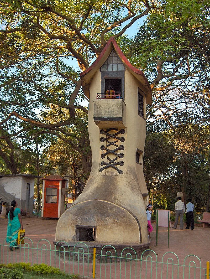 Iconic boot house at the park