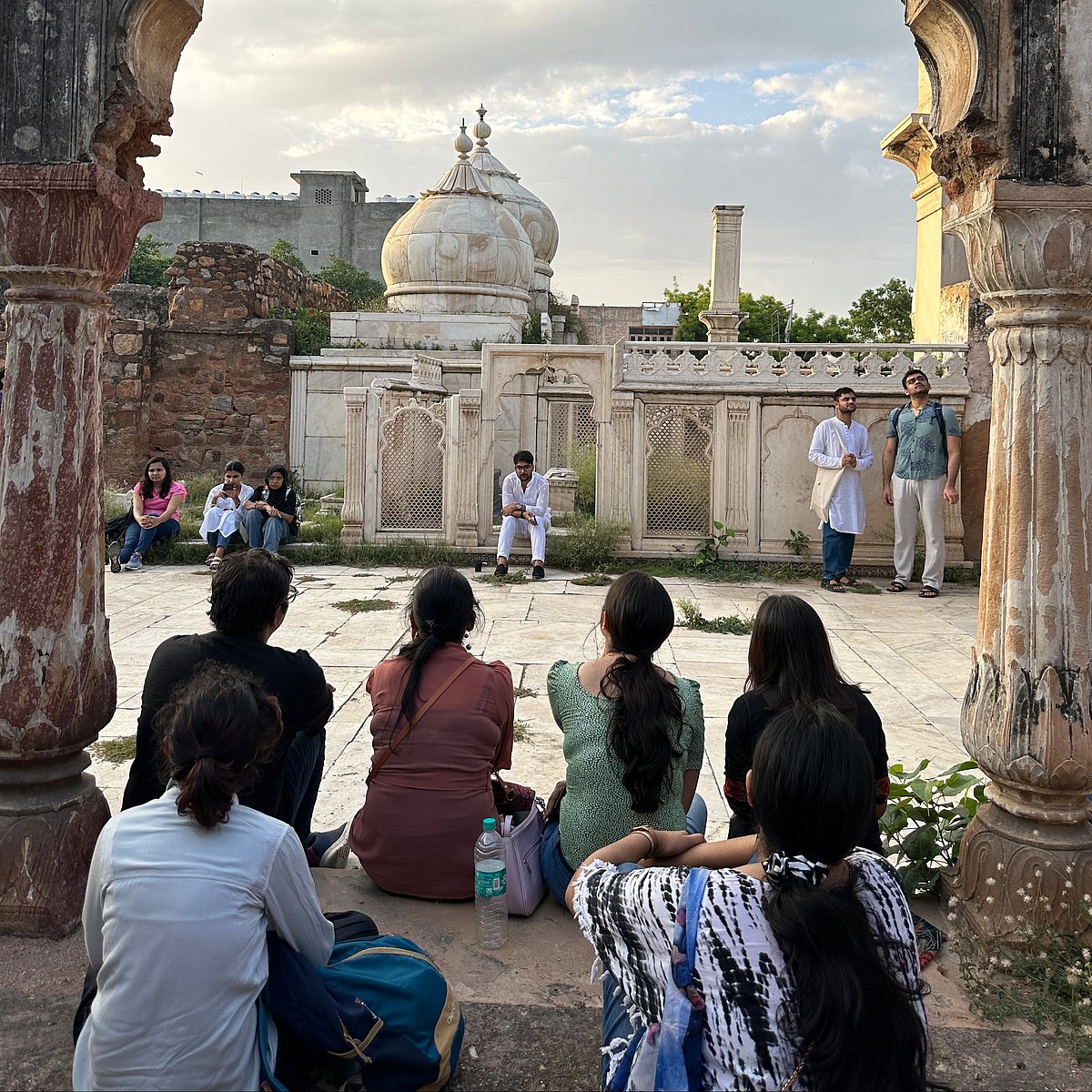 At a heritage walk with Khan