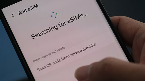 The eSIM will be activated upon scanning a QR Code