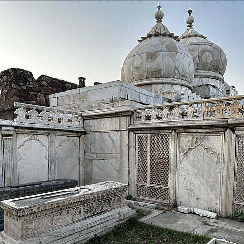 A view of Moti Masjid, Delhi
