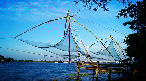 Chinese fishing net in Kochi, Kerala