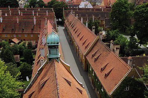 St. Mark's Church and Herrengasse in Fuggerei 