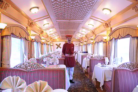 Inside view of a luxury train