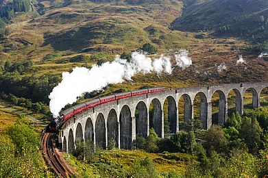 Shutterstock : The Jacobite steam train