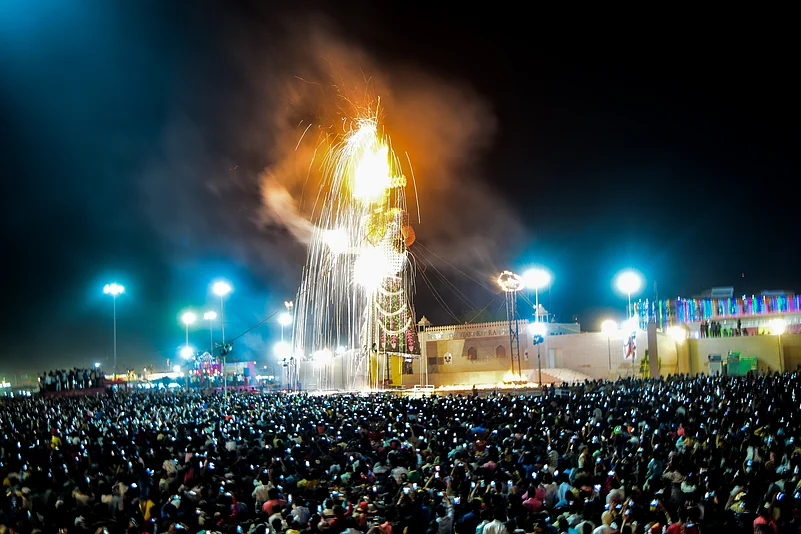 Traditional Dussehra celebrations in North India