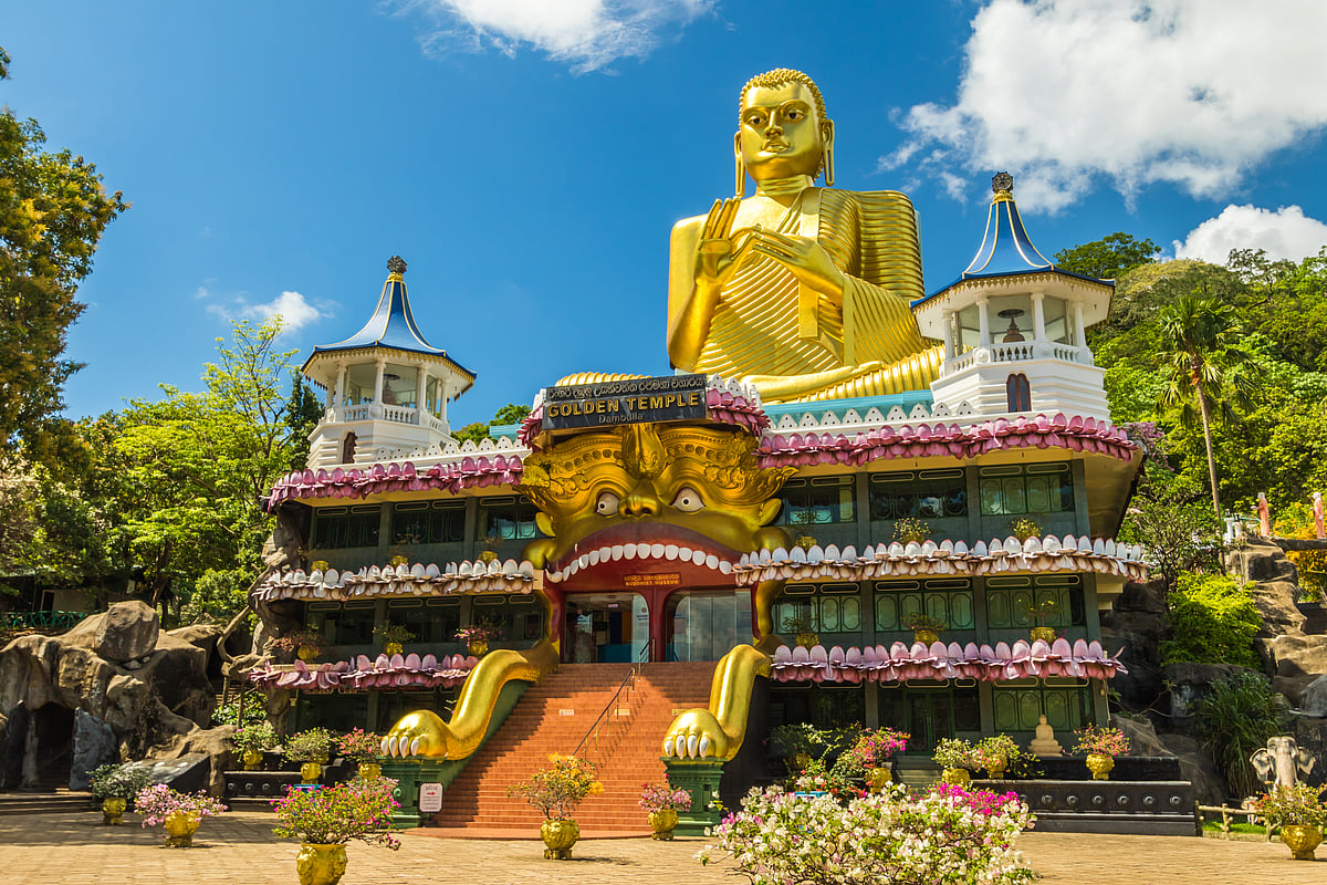 The Golden Temple in Dambulla Sri Lanka