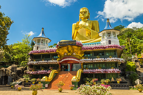 The Golden Temple in Dambulla Sri Lanka