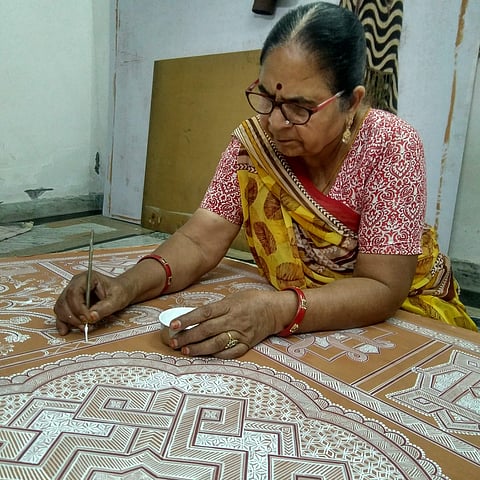 Mandana artist Vidya Devi Soni