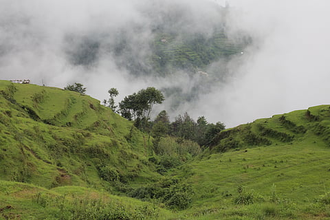 View from mountain top, Kakani