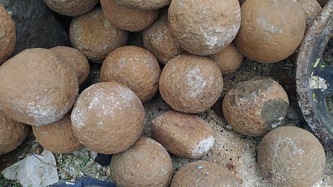 Cannonballs found in Bekal Fort