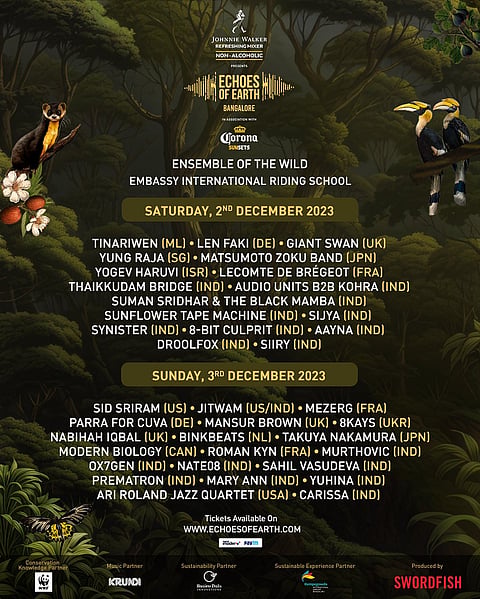 Artists from all over the world will perform over two days
