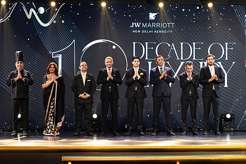 Hotel staff at the 10th anniversary celebration
