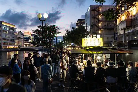 People at the Yatai market