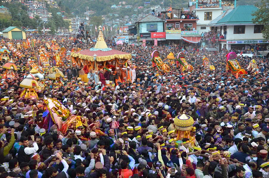 The celebration of Kullu Dussehra
