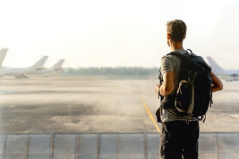 Guy with a backpack