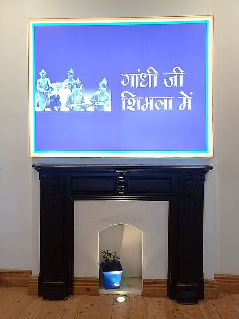 A section on Mahatma Gandhi