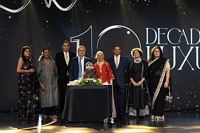 JW Marriott : (Third from left) Sharad Datta, General Manager of JW Marrriott New Delhi Aerocity, at the hotels 10th anniversary celebration