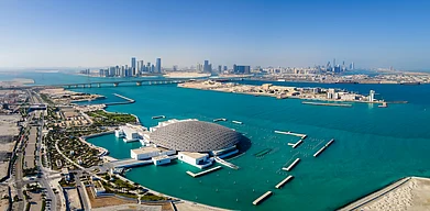 Shutterstock : An aerial view of Abu Dhabi