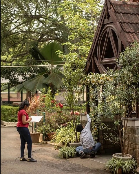 The INTACH team doing structural assessments of Bangalore's All Saint's Church