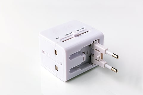 Universal travel AC power plug adapter cut the stress of carrying multiple cables. 