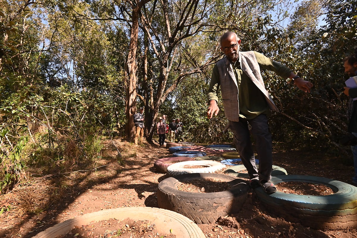 Ashish Kothari participating in one of the team building activities 