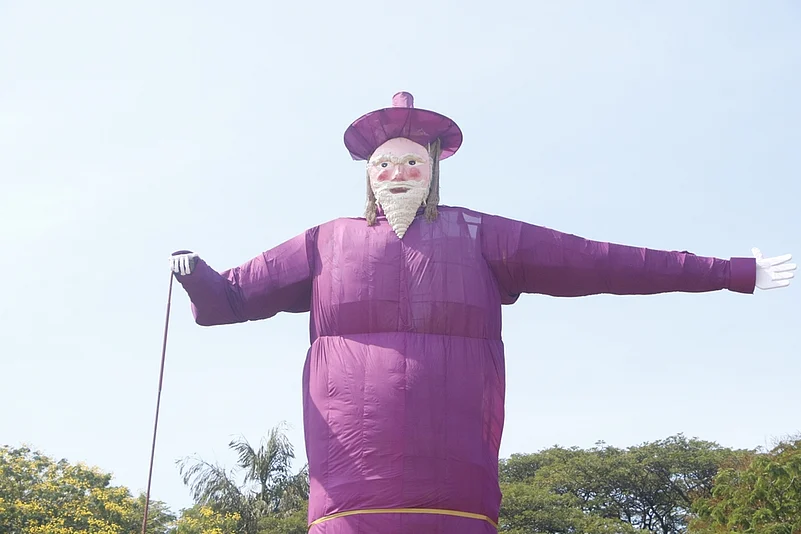 Christmas Papa decorations in Kochi, Kerala