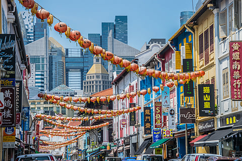 The colourful alley of Chinatown
