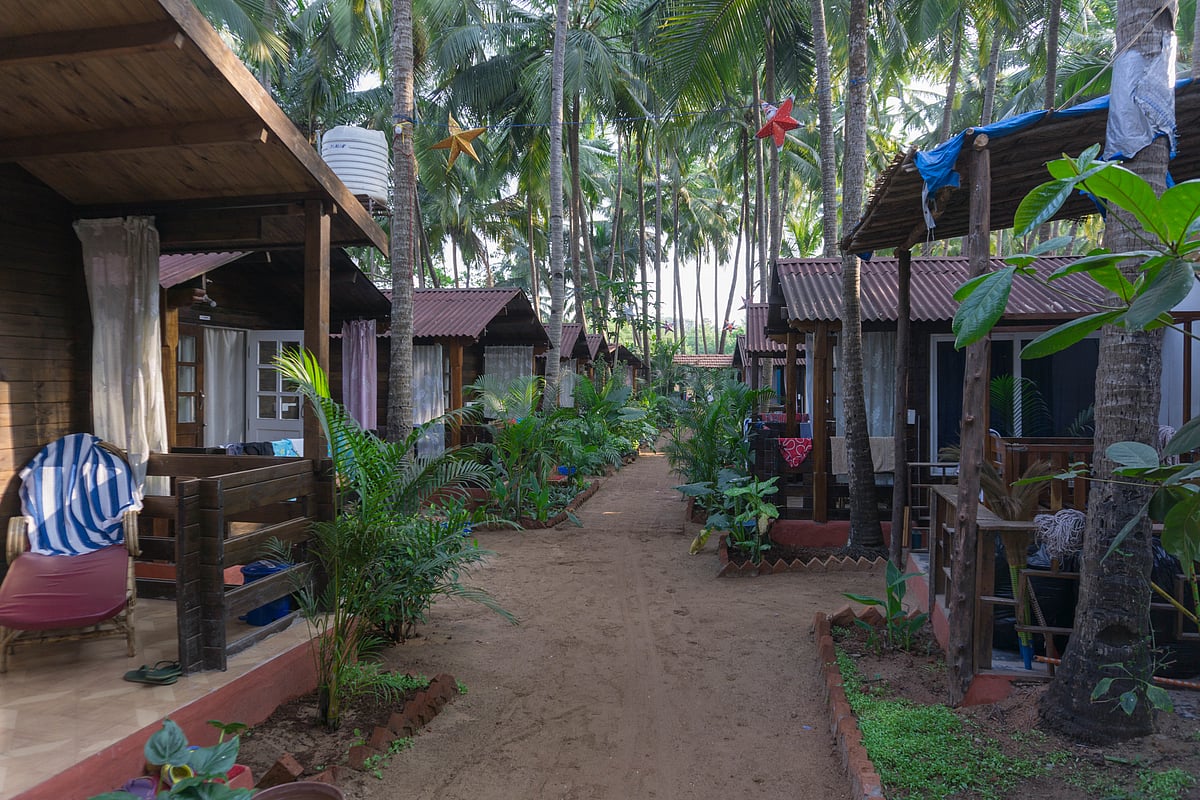 Beach huts in Goa