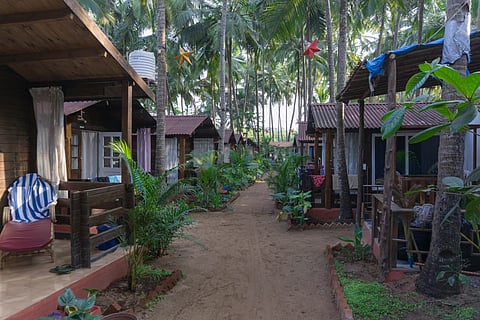 Beach huts in Goa
