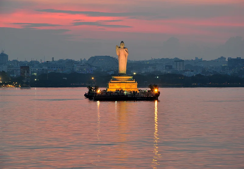 Buddha statue, Hussain Sagar Lake, Hyderabad