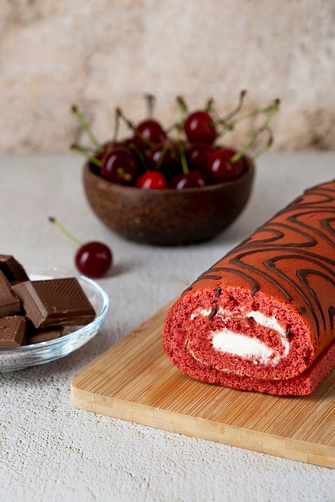 Raspberry Swiss Roll