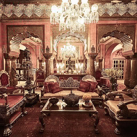 Sheesh Mahal, their opulent private dining area