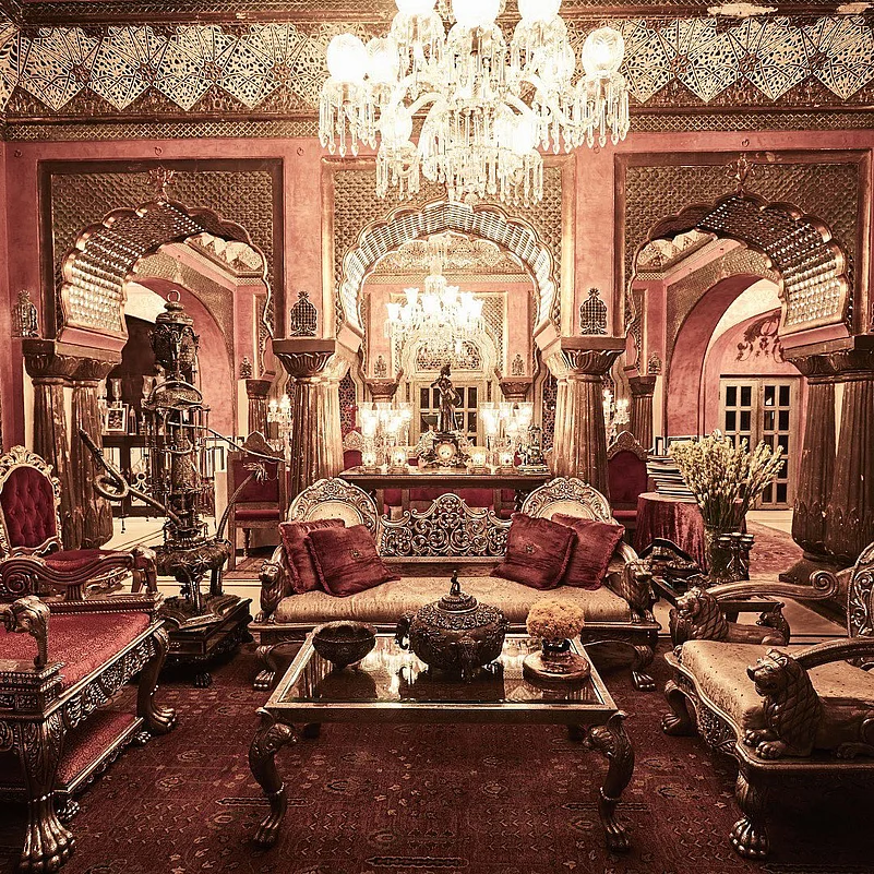Sheesh Mahal, their opulent private dining area