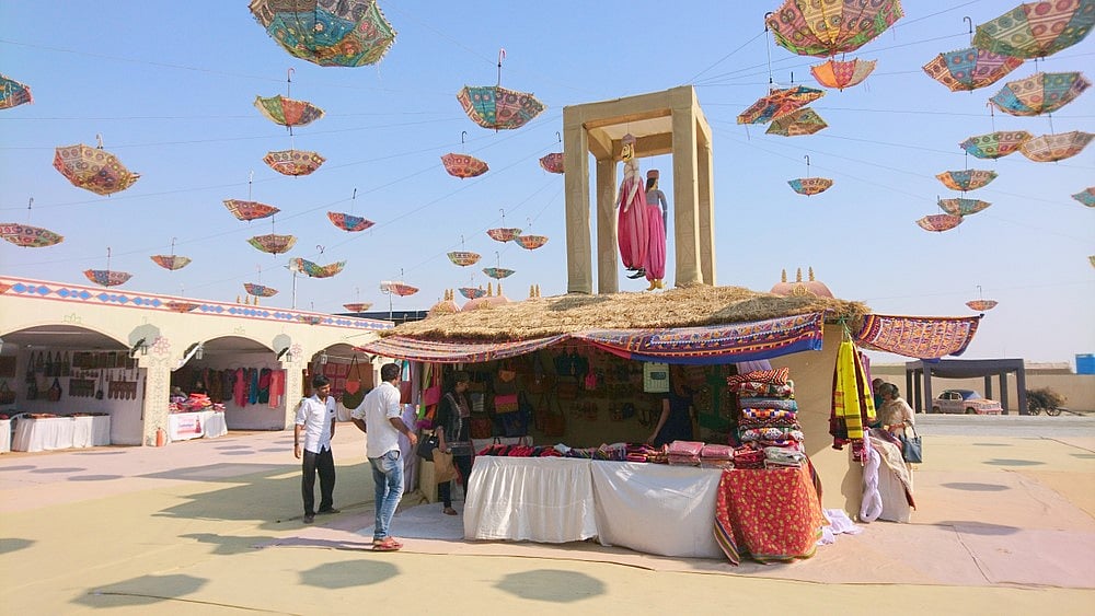 People in the tent city in Kutch