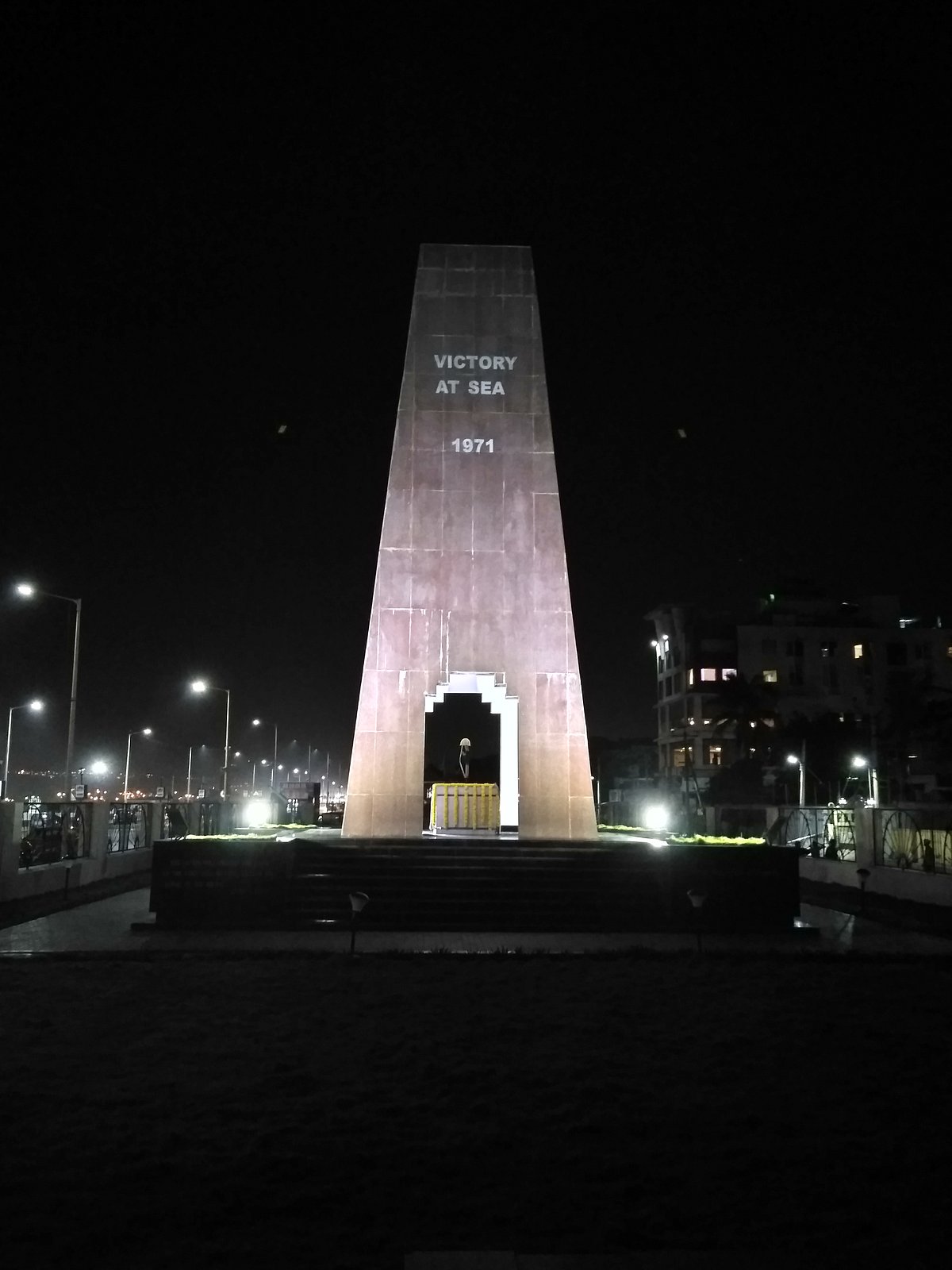 Victory at Sea Memorial, along RK Beach Road, is a tribute to the slain soldiers