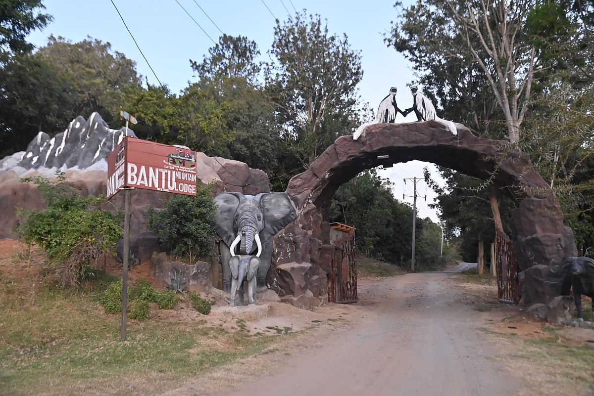 Ashish Kothari  : The entrance of Bantu Mountain Lodge