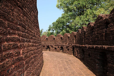 Laterite stone walls of Bekal Fort