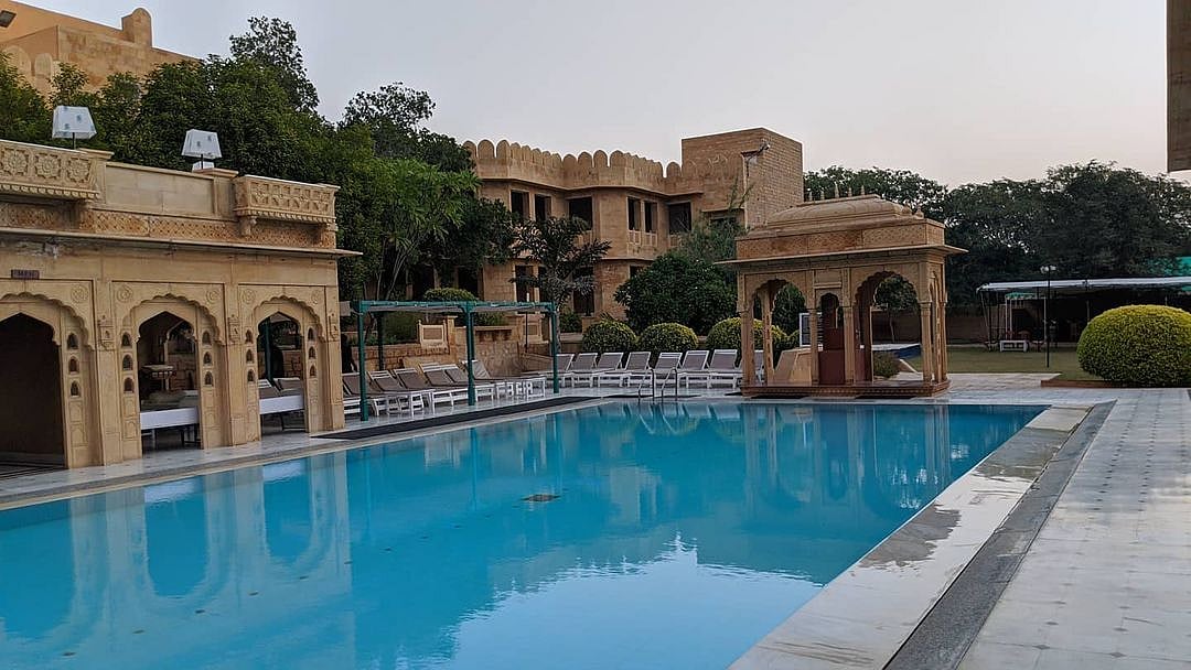 The pool at the hotel
